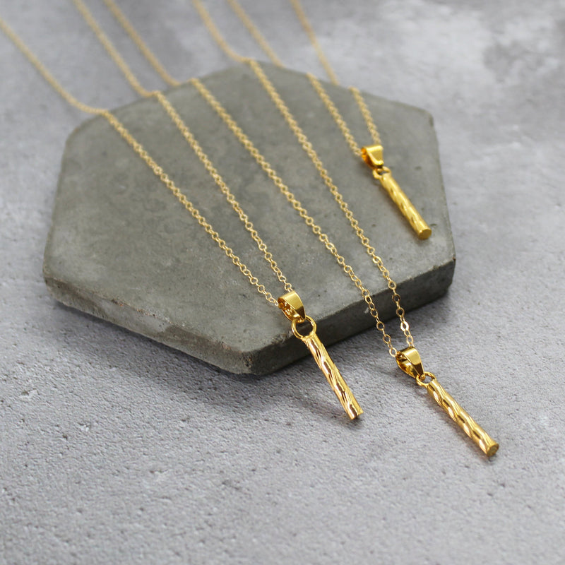Gold filled bar necklace - Mara studio