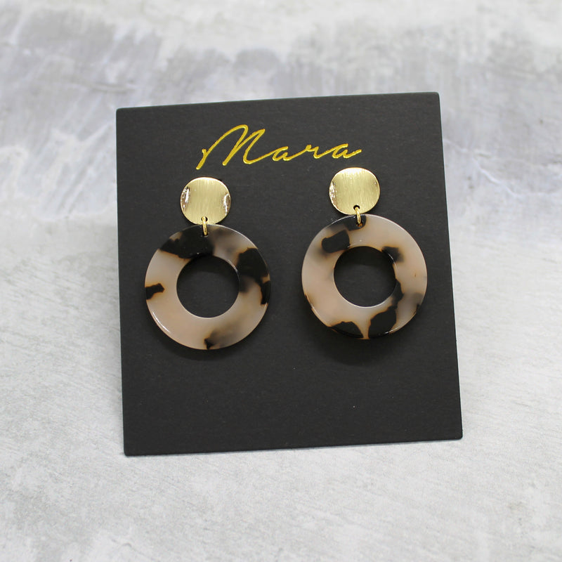 Acrylic circle earrings - various colours - Mara studio