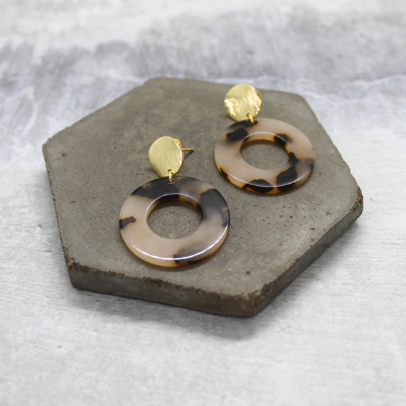 Acrylic circle earrings - various colours - Mara studio