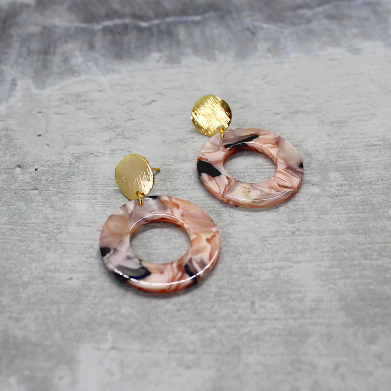 Acrylic circle earrings - various colours - Mara studio