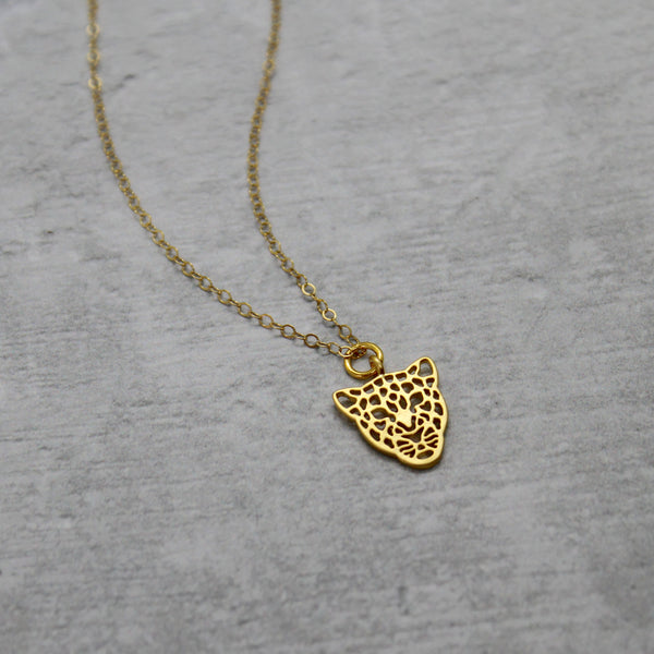 Leopard hot sale head necklace