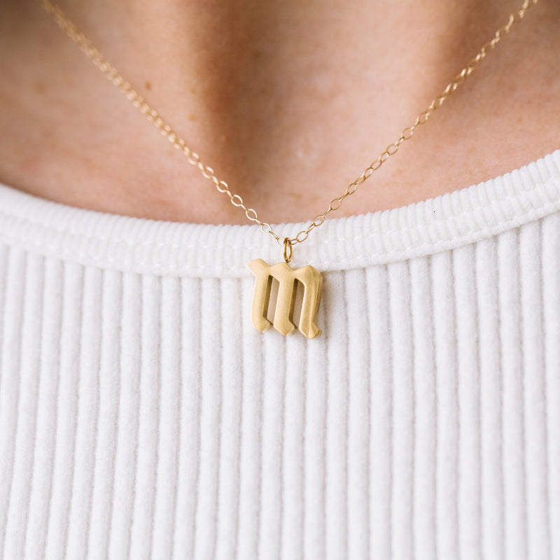 Gold filled letter necklace - Mara studio