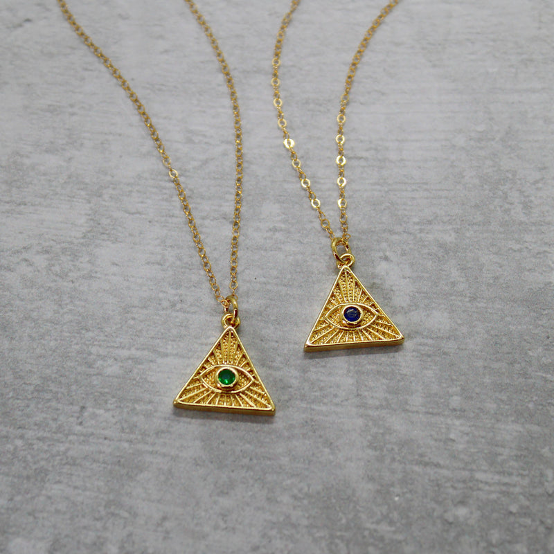 Triangle eye charm necklace - Mara studio