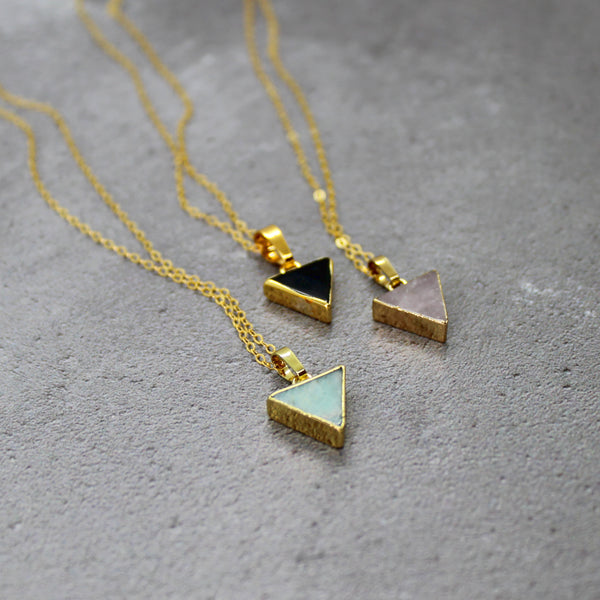 Small triangle clearance necklace