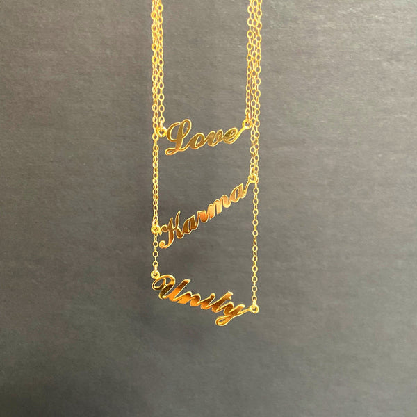 Gold Karma necklace - Mara studio